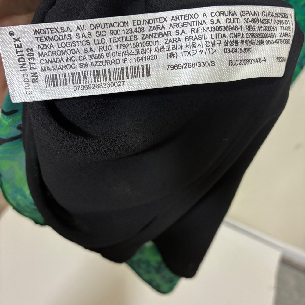 Zara Fairy Jacquard Maxi Dress Size S Green Mermaidcore Art to Wear Body Con - Picture 11 of 12